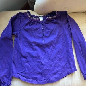 Hanna Andersson Youth 10 Kids Girls 140 Purple Long Sleeve Shirt Top
